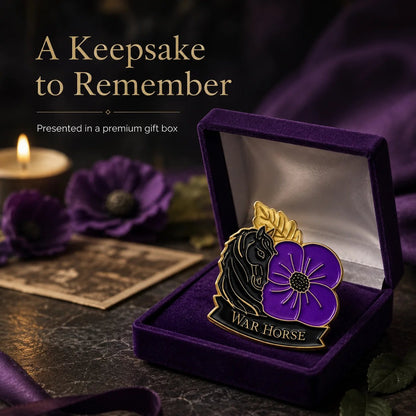 Limited Edition War Horse Purple Poppy 111th Anniversary Remembrance Brooch
