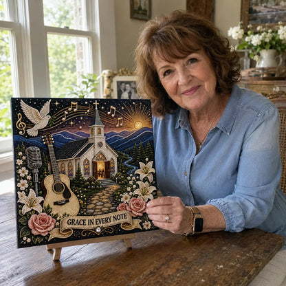 🔥 LAST DAY 50% OFF – 🎤 💕 Premium 3D Pearl Country Music Tribute Art Kit | Luxury Flocked Canvas with Scratch-Resistant Non-Fading Acrylic Resin Pearls & Faceted Drills DIY Keepsake Decor 💎✨
