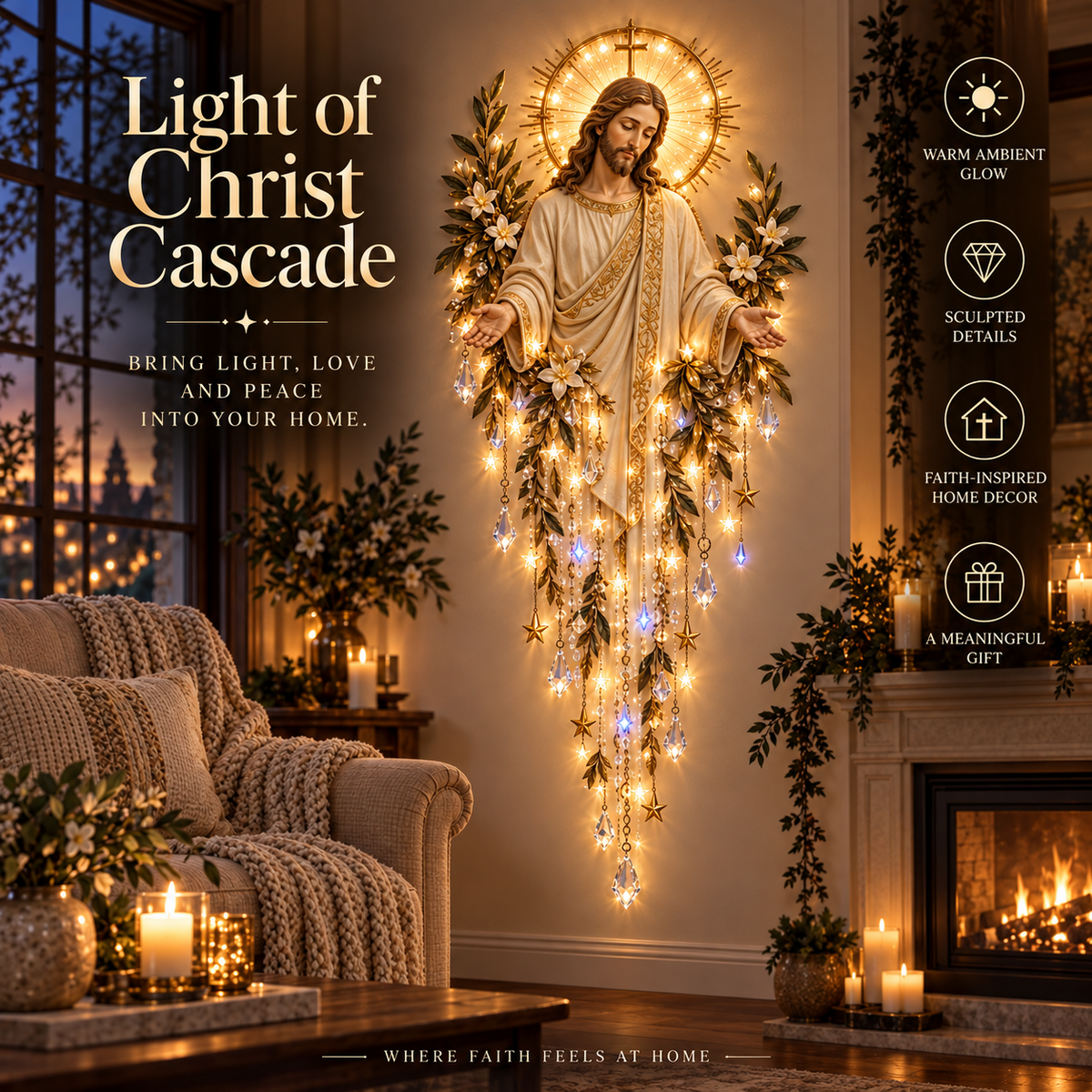 Light of Christ Cascade wall decor