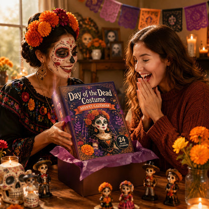 ✨Day of the Dead Costume Advent Calendar 2026 - 24-Day Festive Countdown, Acrylic Charms Blind Box
