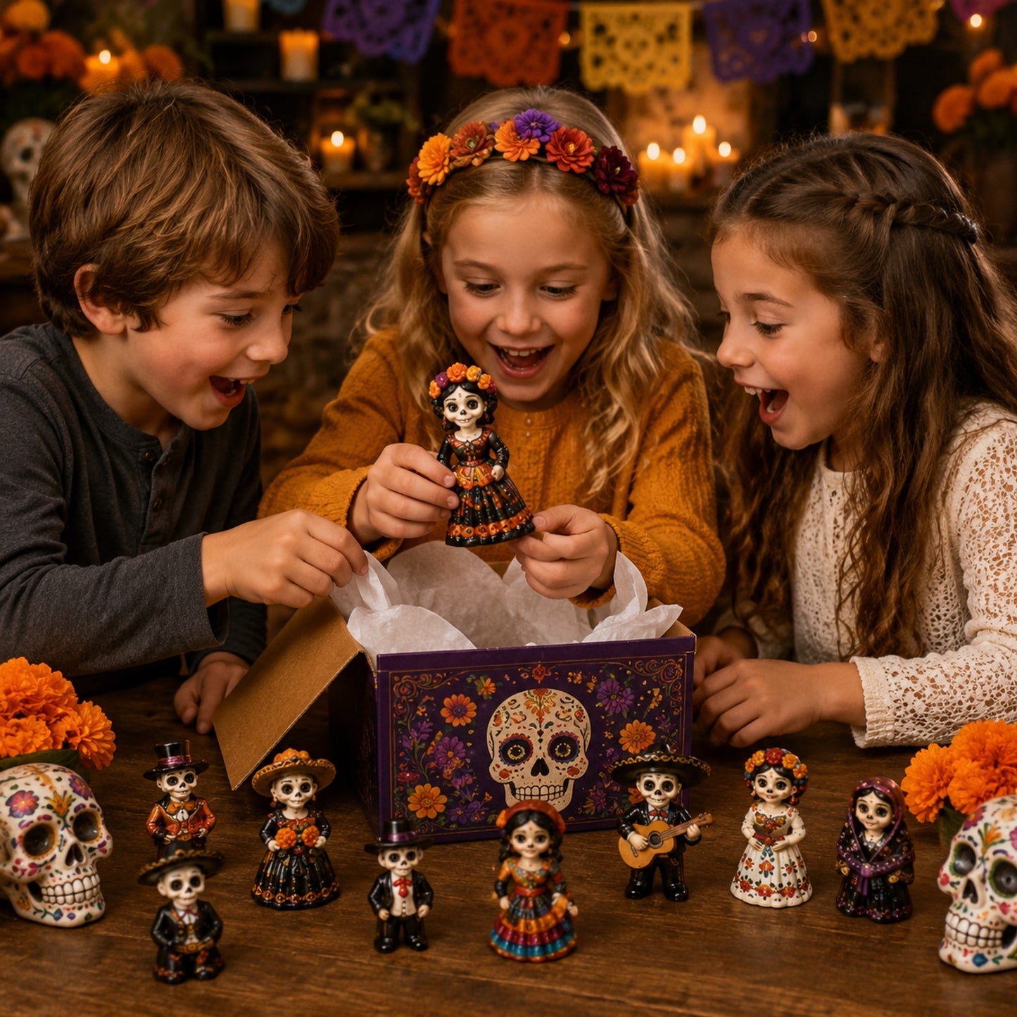 ✨Day of the Dead Costume Advent Calendar 2026 - 24-Day Festive Countdown, Acrylic Charms Blind Box