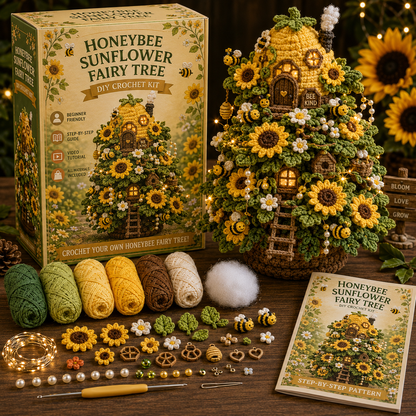 ✨🧚 Fairy Garden Tree DIY Crochet Kit 🌸🍓🍄🐝