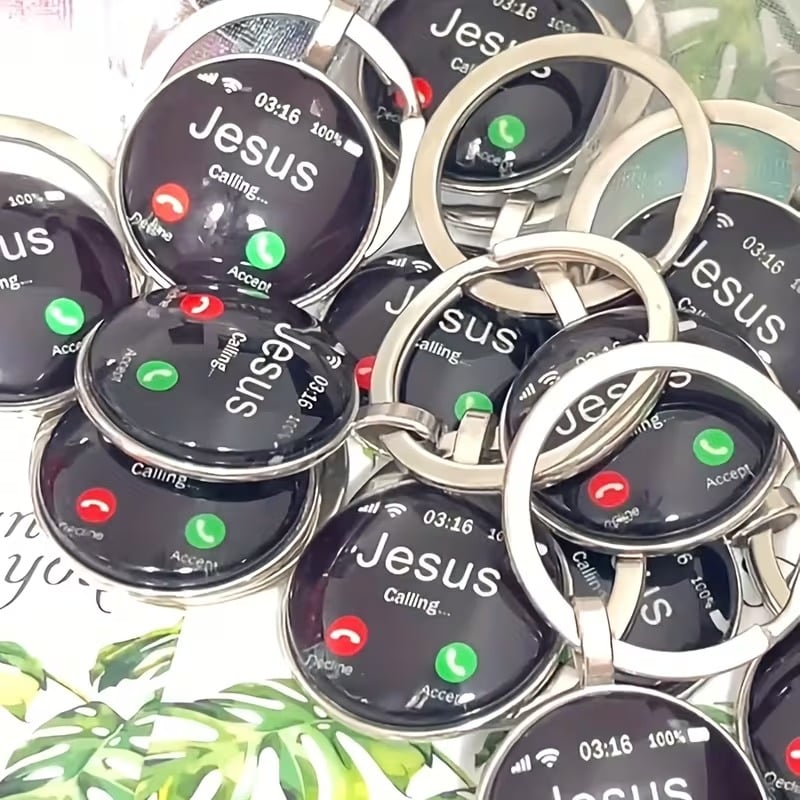 ⏰Limited Stock 60% OFF✝️❤️Jesus Calling Christian Key Ring – Inspirational Faith Gift & Religious Reminder