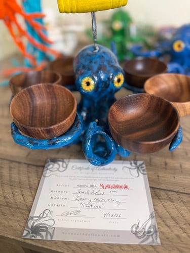 Handmade Octopus Snack Server