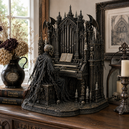 🕯️💀 Gothic Skeleton Cathedral Organ Light 🖤🎹