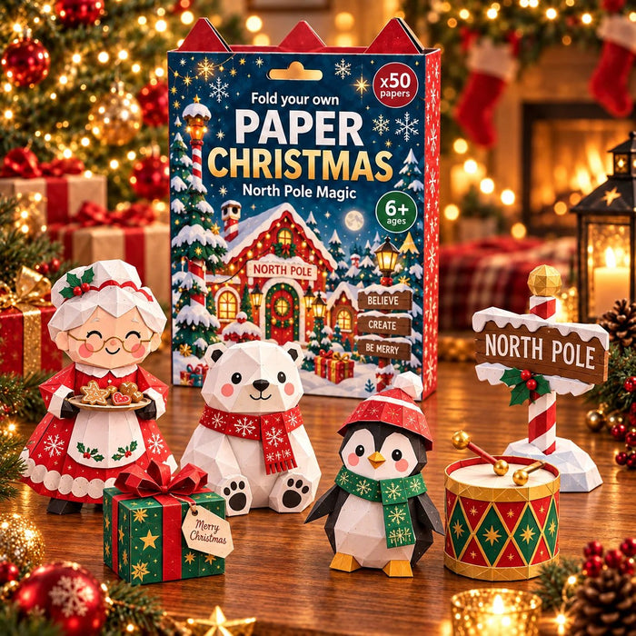 ❄️North Pole Magic 3D paper Christmas craft