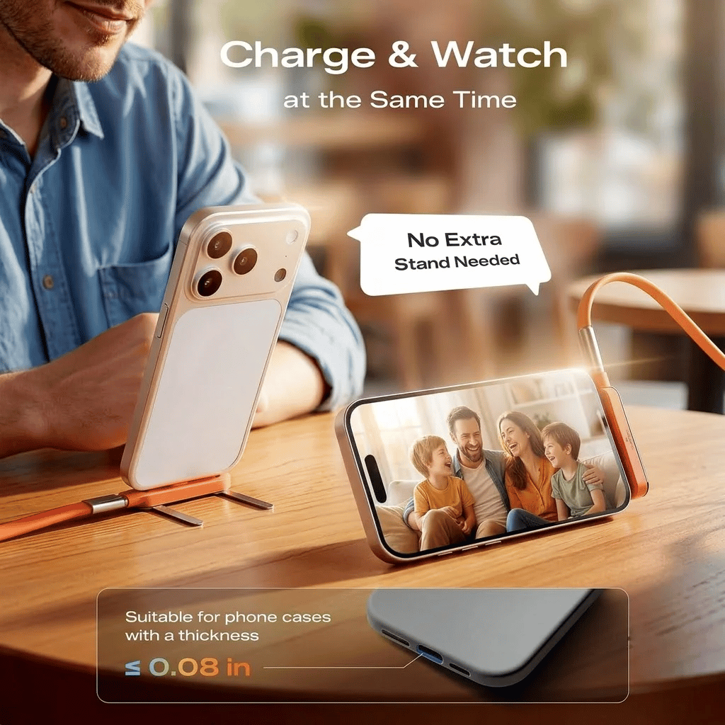 🔥Fast-Charging Cable with Detatchable Stand🔥