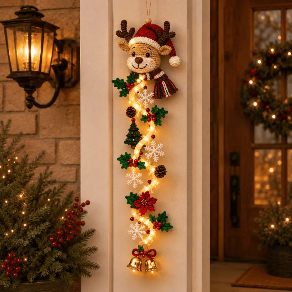 ⏳ Last Day 48% OFF  🎄Glowing Christmas Door Hanger | 6 Festive Lighted Designs with Warm Glow, Dimensional Details & Space-Saving Vertical Décor ✨