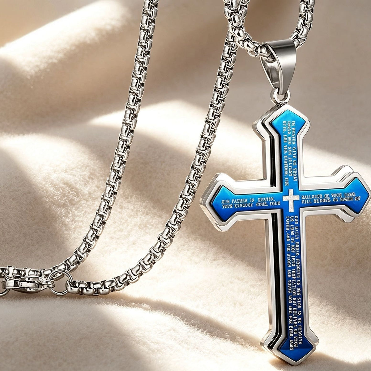 ✝️ Lord's Prayer Cross Necklace