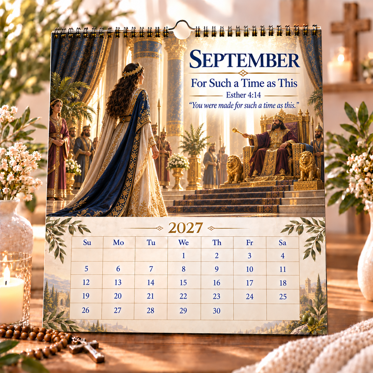 ⏰Limited Stock 50% OFF - 📖✨2027 Bible Verses for Strength Wall Calendar