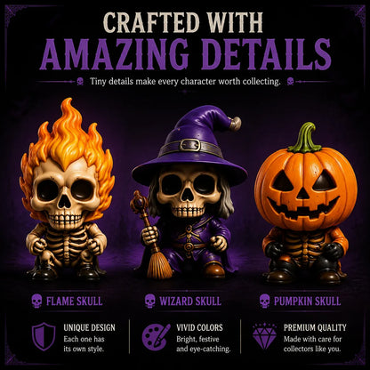 ⏳ Last Day 49% OFF – 💀 2026 Skull Halloween Advent Calendar | 24 Unique Collectible Skull Characters with Vampire, Pirate, Wizard & Monster Designs 🎃
