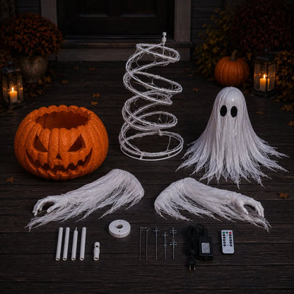 🔥Get 50% OFF👻Swirling Ghost Pumpkin Yard Lamp🎃