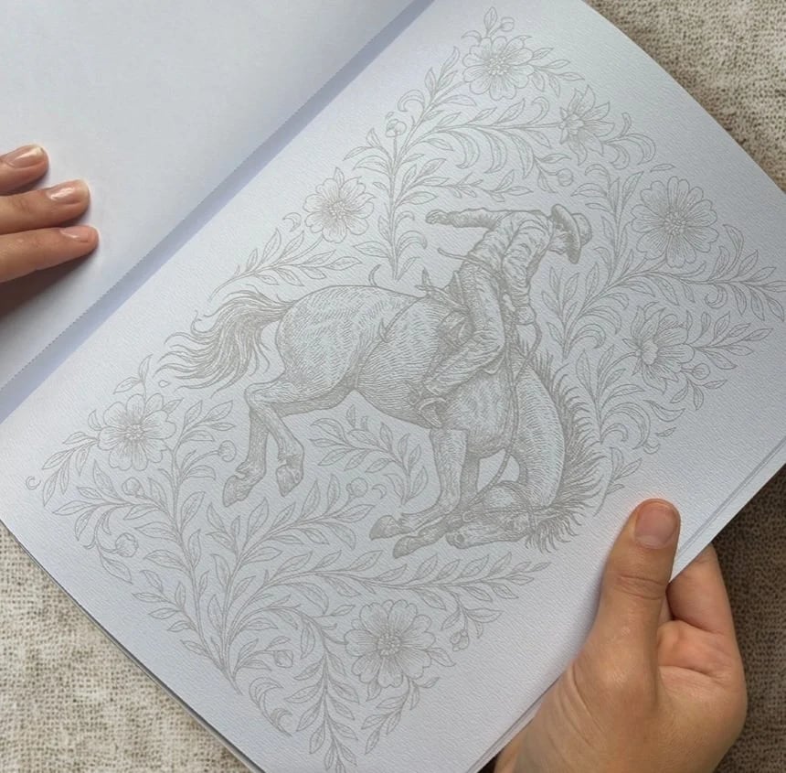 Equestrian tracing artwork