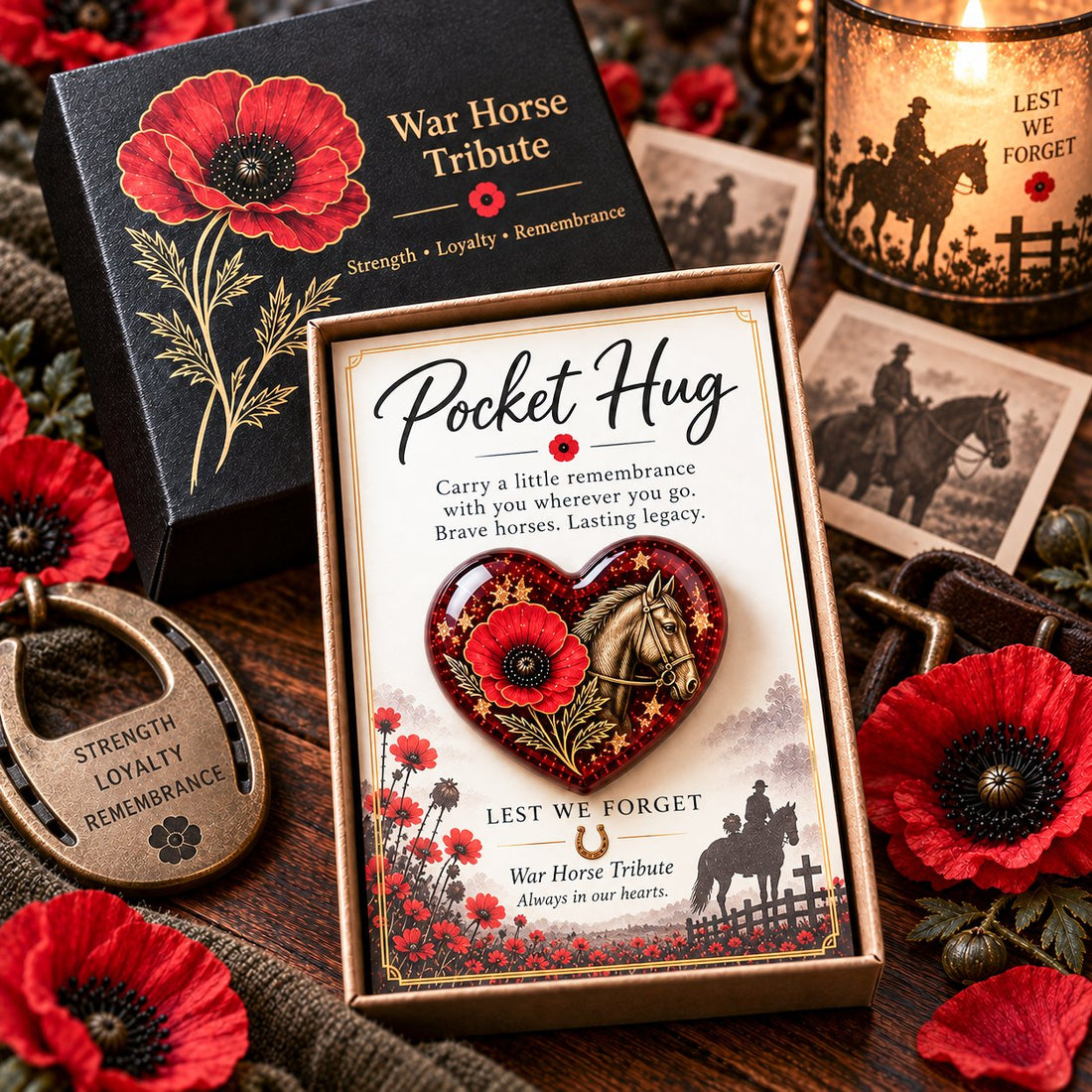 War Horse Pocket Hug remembrance keepsake