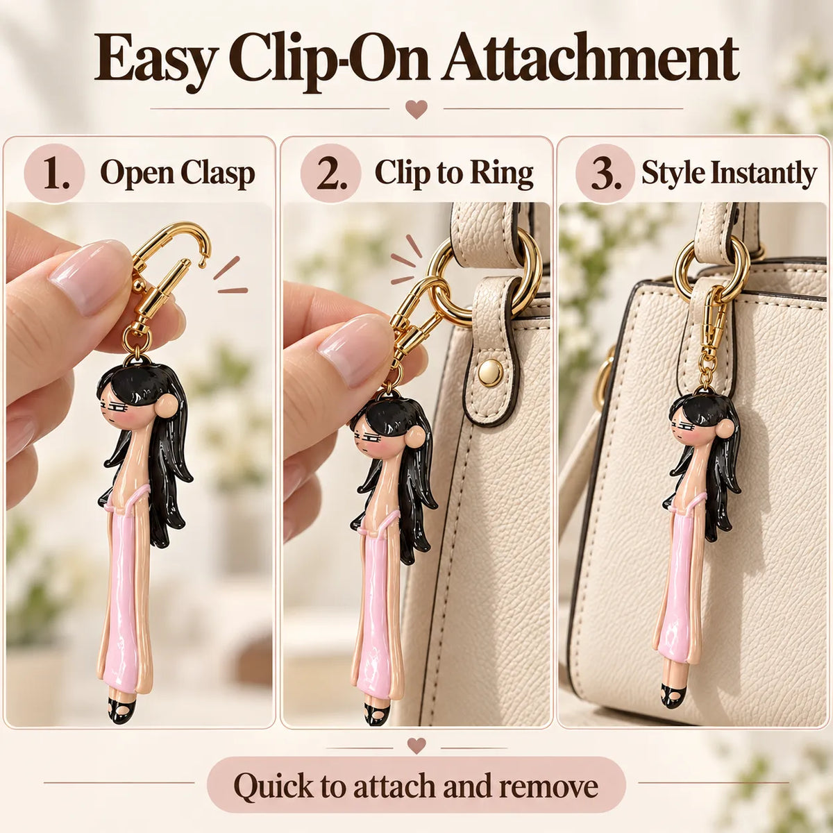 💖Chic Muse Doll Bag Charm™ | Stylish Purse & Handbag Accessory