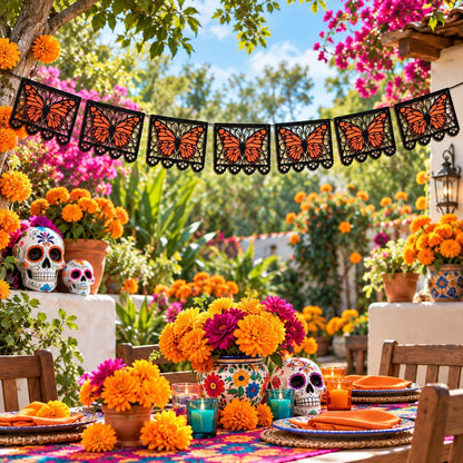 🔥LAST DAY 50% OFF-🦋 Monarchs Return Home™ Day of the Dead Butterfly Memorial Banner