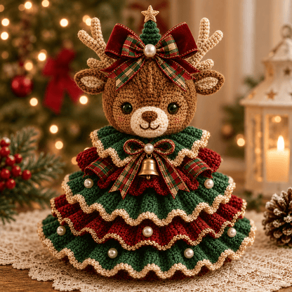 🎄 Crochet Animal Christmas Tree DIY Kit