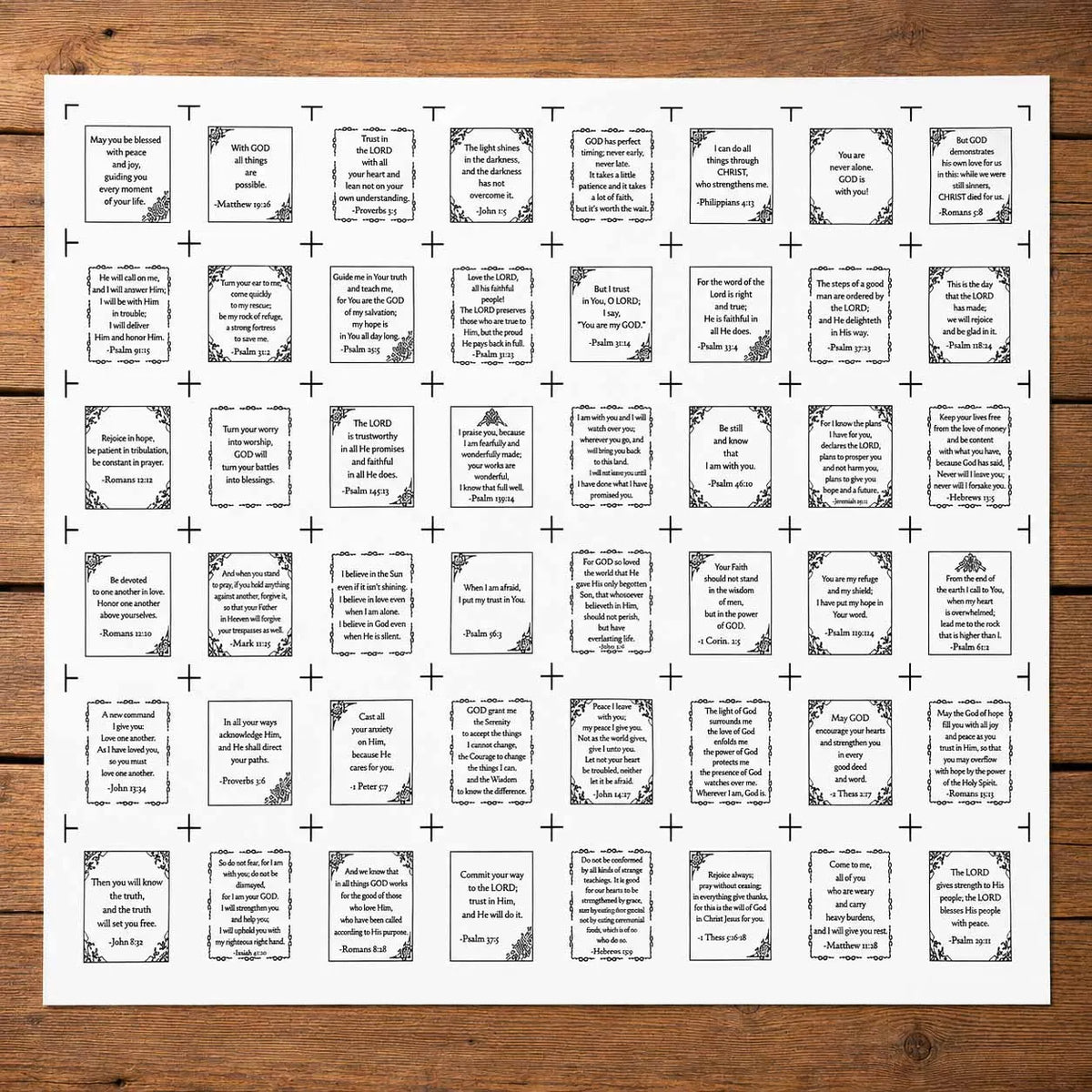 ✝️ Pocket Prayers™ 48 Scripture Fabric Squares for Faith Filled DIY Gifts