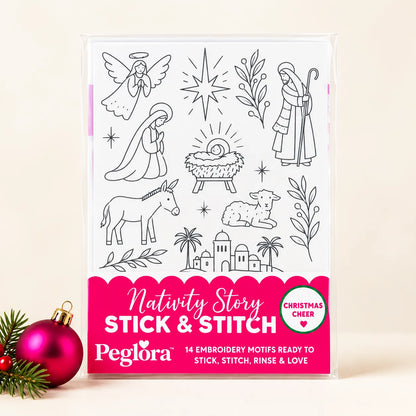 🎄Christmas Stick & Stitch Embroidery Pattern Pack – 5 Sheets / 70 Wash-Away Embroidery Motifs🧵