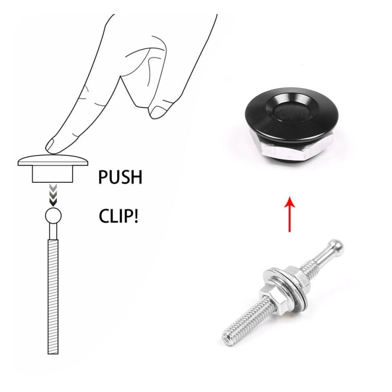 Push button quick release latch mechanism