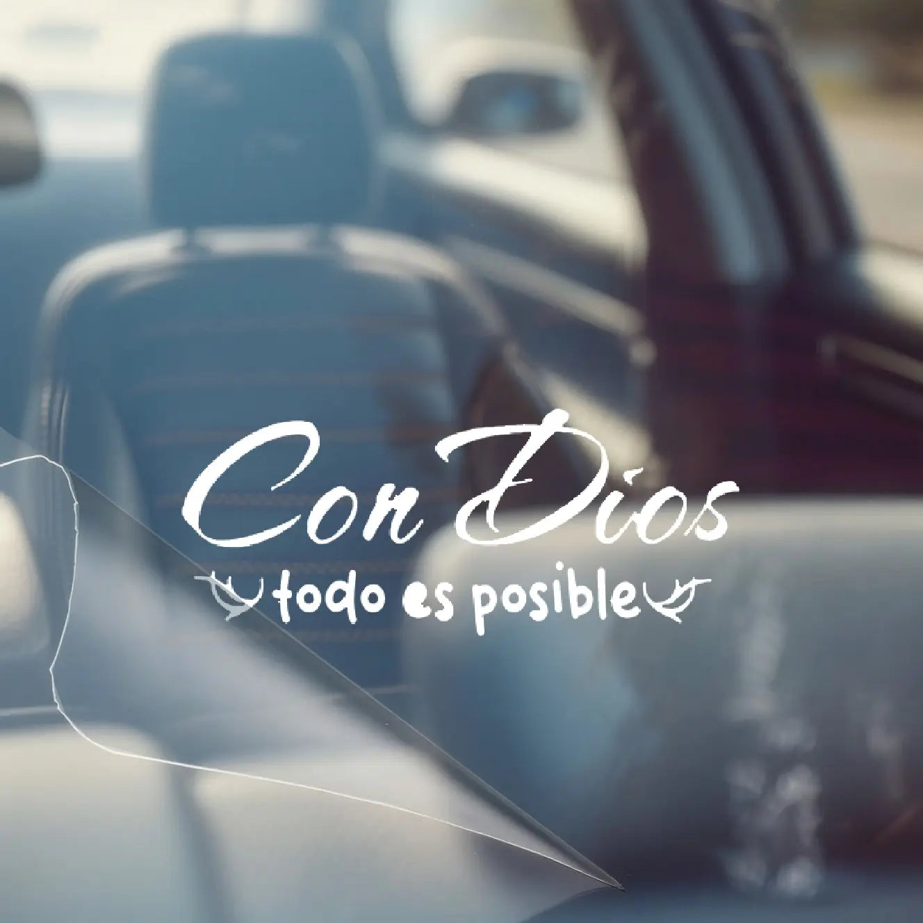 ✨ 50% OFF Con Dios Todo Es Posible Faith Vinyl Decal – Inspirational Spanish Sticker