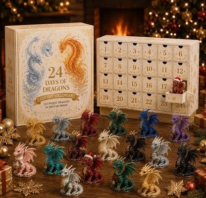 🐉 LAST DAY 49% OFF – 24 Days Of Dragons Advent Calendar | 24 Unique Collectible Dragon Figures with Fantasy Designs & Magical Countdown Experience ✨