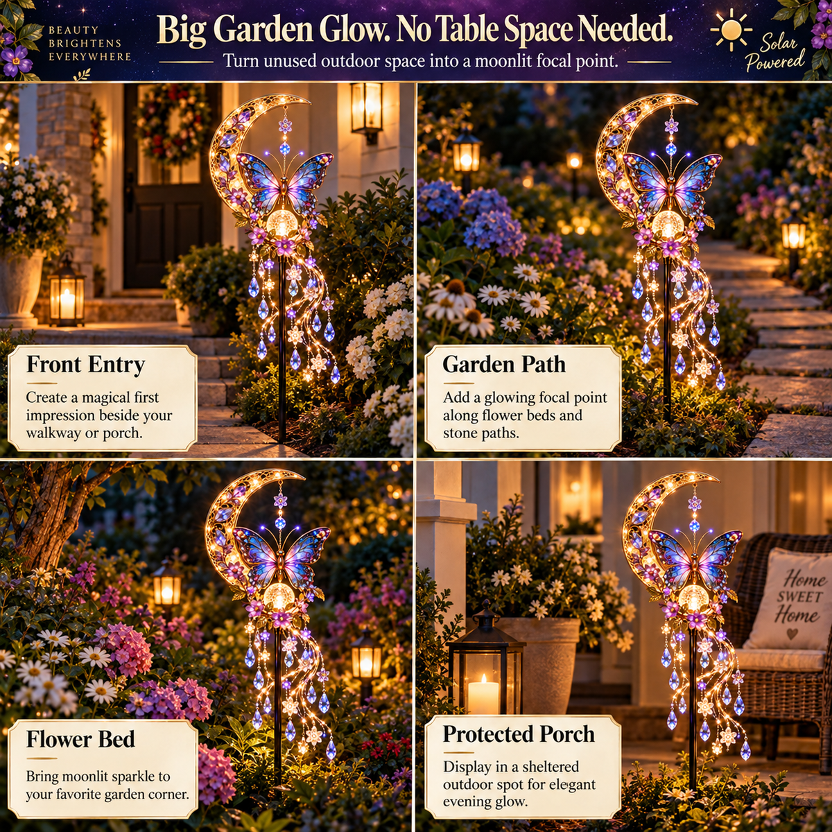 🌙🦋 Butterfly Moonlight Cascade™ Solar Garden Light ✨