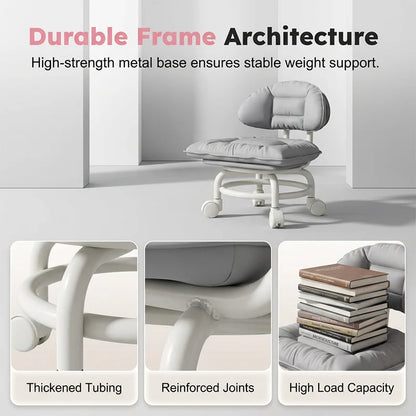 📢📢60% OFF !! ⏰Rolling Low Stool with Backrest⚙️🪑