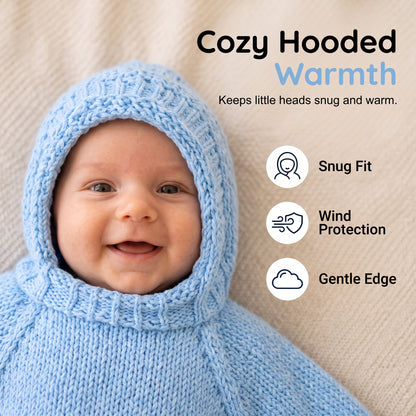 🔥HOT SALE🔥⭐Baby Starfish Knitted Romper – Cute Hooded One