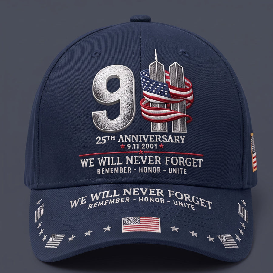 Navy Blue 9/11 25th anniversary memorial cap