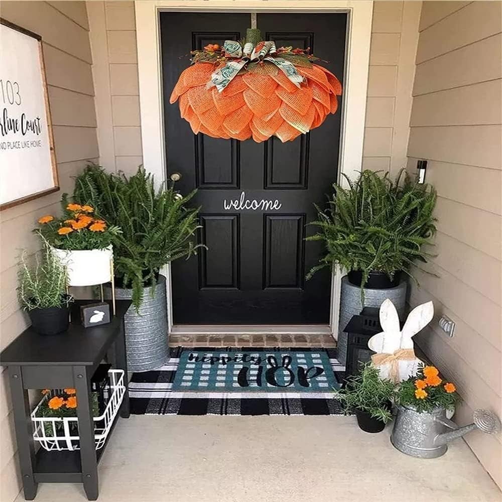 🔥 🍁Handmade Fall Pumpkin Wreath🎃