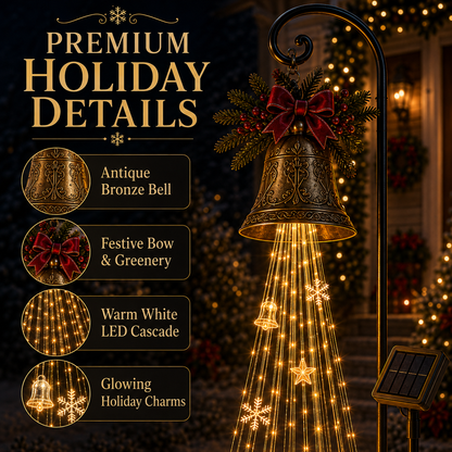 🎁Christmas Bell Cascade Solar Yard Light✨