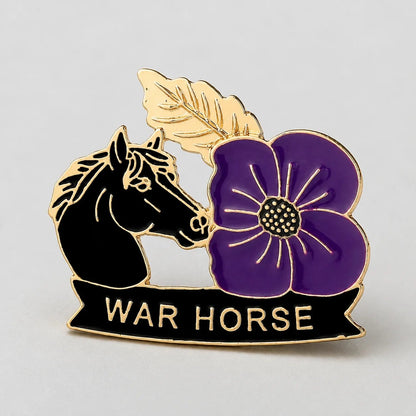 Limited Edition War Horse Purple Poppy 111th Anniversary Remembrance Brooch