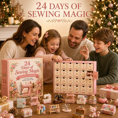 ⏳ Last Day 49% OFF – 🧵24 Days Of Sewing Magic Advent Calendar | 24 Sewing-Inspired Miniatures for Craft Lovers, Quilters & Handmade Enthusiasts 🎁