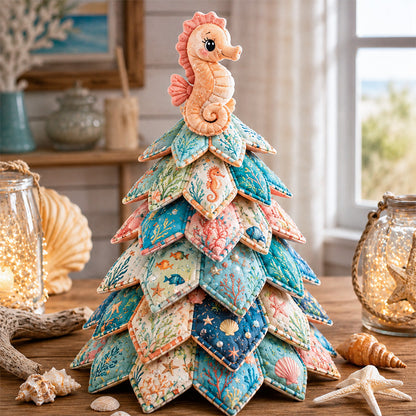 🔥Last Day Buy 3 Get 1 Free - Ocean Friends DIY Patchwork Christmas Tree Kit 🌊🎄