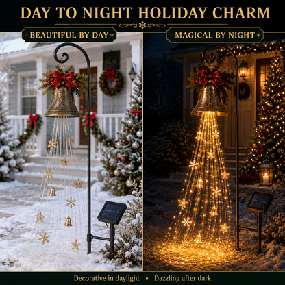 🎁Christmas Bell Cascade Solar Yard Light✨