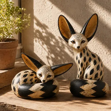 Vintage Fennec Fox Sculpture