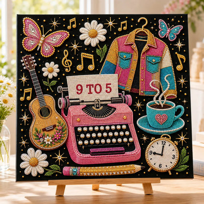 🔥 LAST DAY 50% OFF – 🎤 💕 Premium 3D Pearl Country Music Tribute Art Kit | Luxury Flocked Canvas with Scratch-Resistant Non-Fading Acrylic Resin Pearls & Faceted Drills DIY Keepsake Decor 💎✨