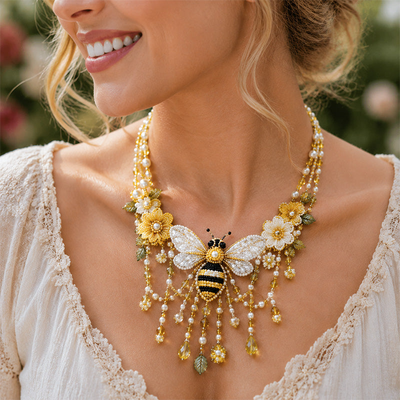 DIY Beaded Statement Necklace Kit ✨🧵
