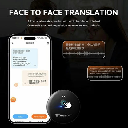 🌍 AI Real-Time Translator & Language Tutor: Smart Wearable Device for Spanish & English Practice – Supports 165+ Languages with Instant Feedback