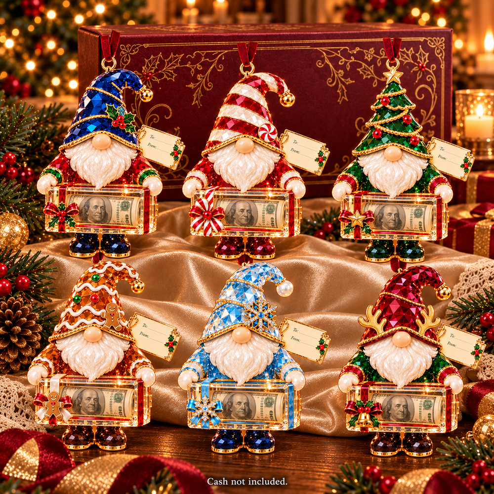 Christmas Gnome Money Holder Ornaments