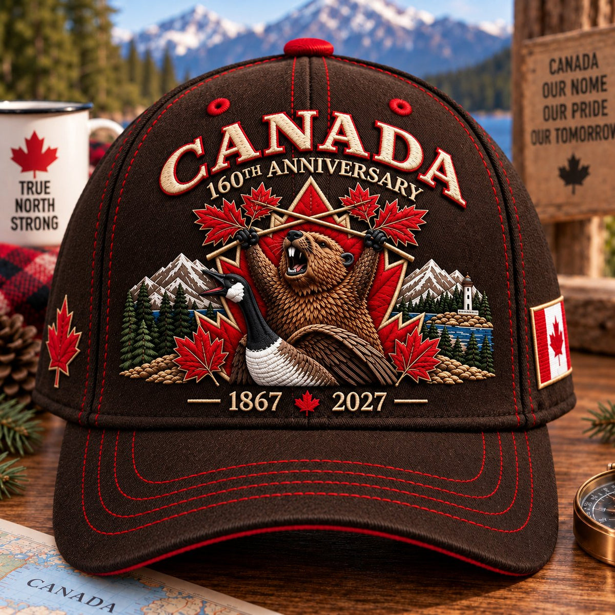 🔥 LAST DAY 50% OFF - 🍁 Canada 160th Anniversary 1867–2027 – Premium Embroidered Heritage Cap ✨ 100% Cotton • Detailed Embroidery • Comfortable Fit