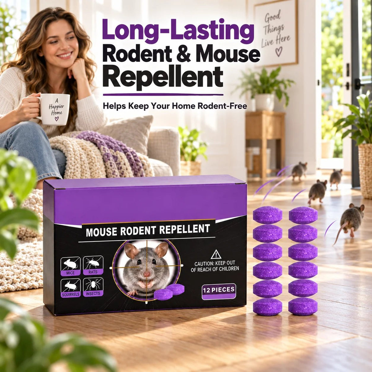 🔥 LAST DAY 50% OFF - Natural Plant-Based Rodent Repellent Balls (12 Pack) 🌿