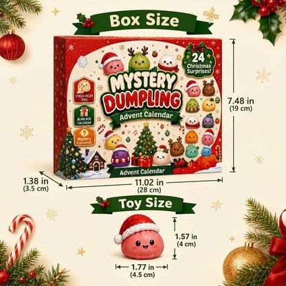 🎄Christmas Dumpling Squishy Advent Calendar🎁 24 Cute Surprise Fidget Toys