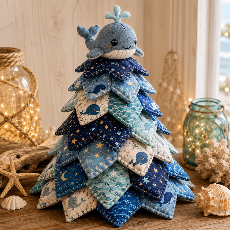 🔥Last Day Buy 3 Get 1 Free - Ocean Friends DIY Patchwork Christmas Tree Kit 🌊🎄