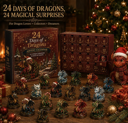 🐉 LAST DAY 49% OFF – 24 Days Of Dragons Advent Calendar | 24 Unique Collectible Dragon Figures with Fantasy Designs & Magical Countdown Experience ✨