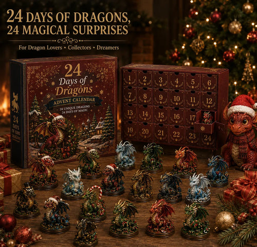 🐉 LAST DAY 49% OFF – 24 Days Of Dragons Advent Calendar | 24 Unique Collectible Dragon Figures with Fantasy Designs & Magical Countdown Experience ✨