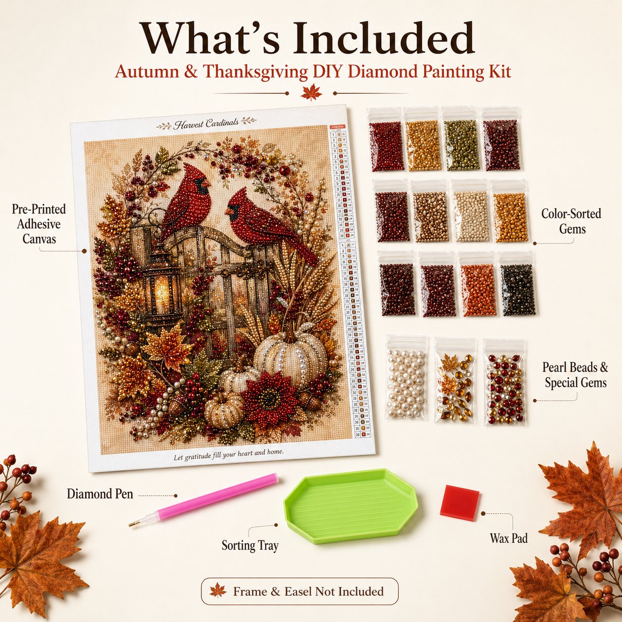 🍂 Autumn & Thanksgiving DIY Diamond Painting Kit