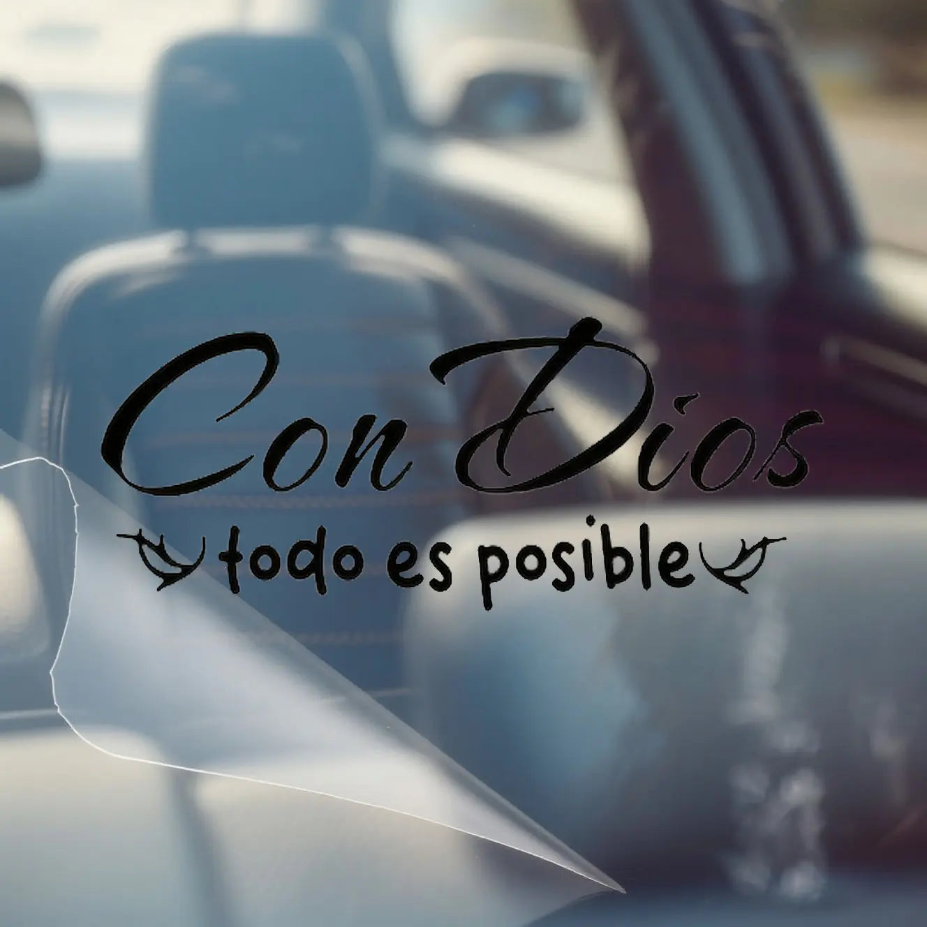 ✨ 50% OFF Con Dios Todo Es Posible Faith Vinyl Decal – Inspirational Spanish Sticker