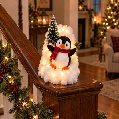 🔥Buy 2 Get 20% OFF🔥Playful Penguin Snowy Stair Railing Decor